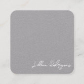 Carte De Visite Carré Signature moderne Professional Premium Gris blanc (Devant)