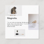 Carte De Visite Carré Simple Ajouter votre photo minimale (Dos)