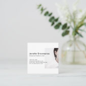 Carte De Visite Carré Simple Ajouter votre photo minimale (Debout devant)