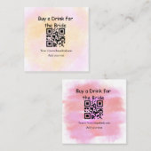 Carte De Visite Carré Simple bachelorette minimale acheter une mariée bo (Devant / Derrière)