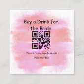 Carte De Visite Carré Simple bachelorette minimale acheter une mariée bo (Dos)