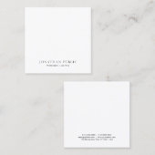 Carte De Visite Carré Simple chic professionnel moderne simple (Devant / Derrière)