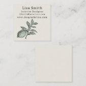Carte De Visite Carré Simple Clean Lemon Business Card (Devant / Derrière)