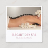 Carte De Visite Carré Simple Dusty Rose rose Élégant Spa moderne (Devant)