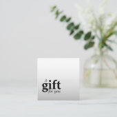 Carte De Visite Carré Simple Elegant Faux Silver Beauté Salon Cadeau (Debout devant)