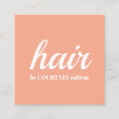 Carte De Visite Carré Simple et élégant Pastel cheveux blancs (Devant)