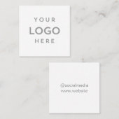 Carte De Visite Carré Simple et moderne Ajouter votre logo (Devant / Derrière)