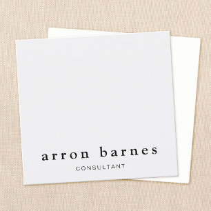 Carte De Visite Carré Simple Gris clair Moderne Professionnel Minimalist