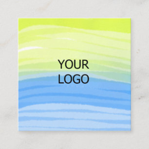 CARTE DE VISITE CARRÉ SIMPLE MINIMAL AJOUTER VOTRE LOGO TEXTE PERSONNALI