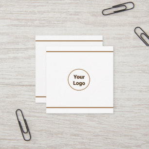 CARTE DE VISITE CARRÉ SIMPLE MINIMAL AJOUTER VOTRE LOGO TEXTE PERSONNALI
