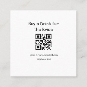 Carte De Visite Carré Simple minimal enterrement acheter une mariée bois
