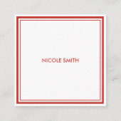 Carte De Visite Carré Simple minimaliste (Devant)