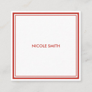 Carte De Visite Carré Simple minimaliste