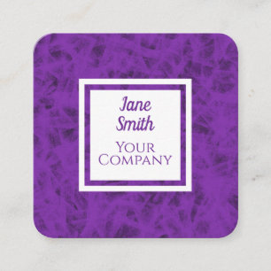 Carte De Visite Carré Simple minimaliste élégant violet texturé