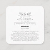 Carte De Visite Carré Simple Modern Business Promo Coupon Ad Campaign (Dos)