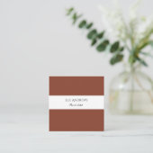 Carte De Visite Carré Simple Modern Terracotta Personalized Artist (Debout devant)