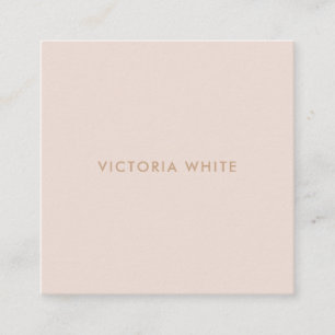 Carte De Visite Carré Simple Moderne Chic Unique Pale Blush