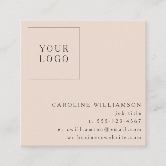 Carte De Visite Carré Simple moderne Jaune Checkerboard Votre logo perso (Devant)