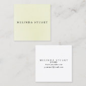 Carte De Visite Carré Simple moderne minimaliste chic (Devant / Derrière)