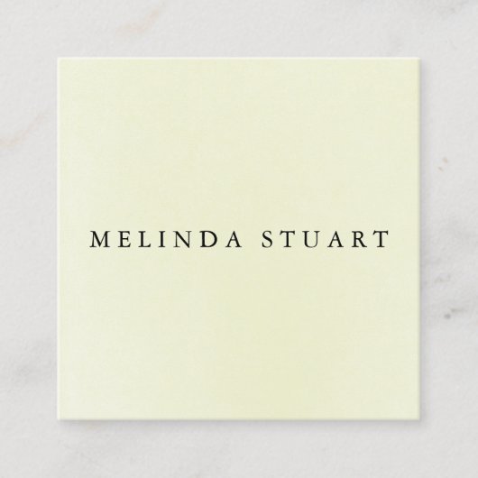 Carte De Visite Carré Simple moderne minimaliste chic (Devant)