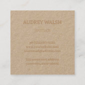 Carte De Visite Carré Simple moderne Quar code carré bus carré bus (Dos)