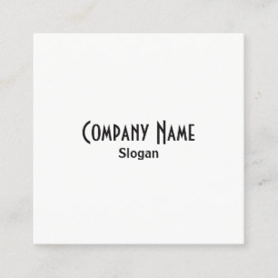 Carte De Visite Carré Simple Noir et Blanc