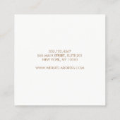 Carte De Visite Carré Simple Professionnel Moderne Carré rose (Dos)