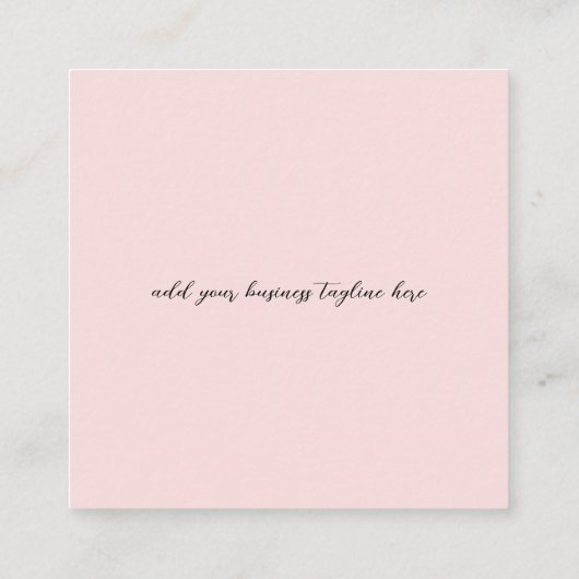 Carte De Visite Carré Simple rose Professionnel Minimal QR Code moderne (Dos)