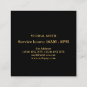 Carte De Visite Carré Simple Scissors Barber  (Dos)