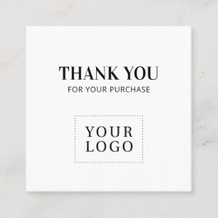 Carte De Visite Carré Simple Thank You Business Cards