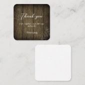 Carte De Visite Carré Simple thank you card  (Devant / Derrière)