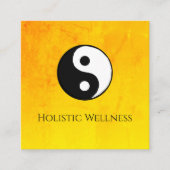 Carte De Visite Carré Simple Yin Yang Gold Holistic Healer code QR (Devant)