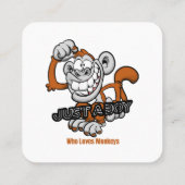 Carte De Visite Carré singe juste un garçon (Dos)