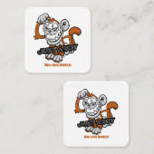 Carte De Visite Carré singe juste un garçon (Devant / Derrière)