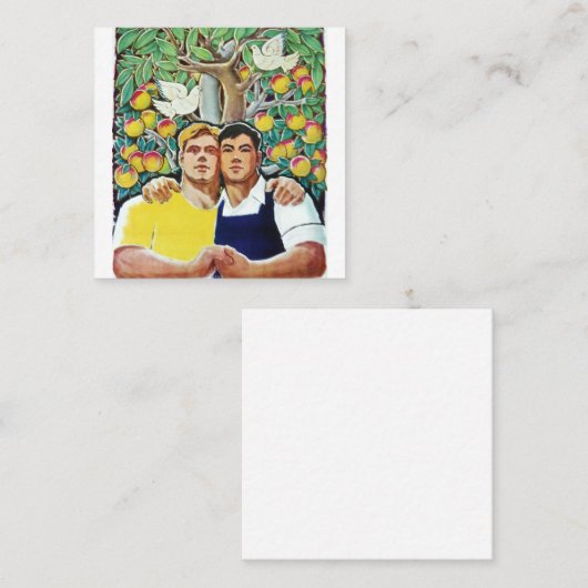 Carte De Visite Carré Sino Soviet (Devant / Derrière)