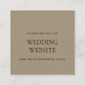 CARTE DE VISITE CARRÉ SITE ABSTRAIT MODERNE LIME GREEN ART MARIAGE (Dos)