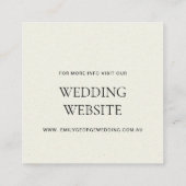 CARTE DE VISITE CARRÉ SITE ABSTRAIT MODERNE SOFT AQUA BLEU MARIAGE (Dos)