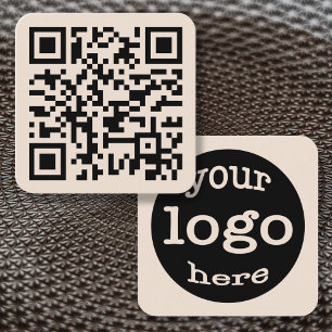 Carte De Visite Carré Site Web personnalisé QR Code Entreprise Logo Rust