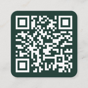 Carte De Visite Carré Site Web personnalisé QR Code Société Logo Forest 