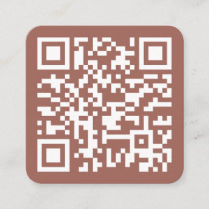 Carte De Visite Carré Site Web personnalisé QR Code Société Logo Rust Br