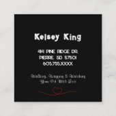 Carte De Visite Carré Sitter professionnel chien Walker animal de compag (Dos)