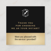 Carte De Visite Carré Sleek Black Google critique QR Code Nota Marketing (Devant)