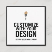 Carte De Visite Carré Small Customizable 2.5x2.5" Blank Company (Devant)