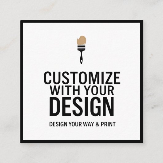 Carte De Visite Carré Small Customizable 2.5x2.5" Blank Company (Devant)