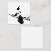 Carte De Visite Carré Snowboard (Devant / Derrière)