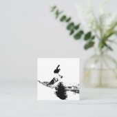 Carte De Visite Carré Snowboard (Debout devant)