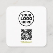 Carte De Visite Carré Social Media Snap and Share, QR Code (Dos)