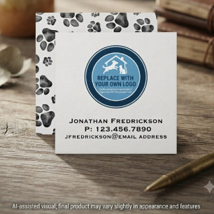 Carte De Visite Carré Société de sauvetage des animaux Ajoutez votre pro