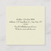 Carte De Visite Carré soins à la peau d'ivoire (Dos)