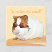 Carte De Visite Carré Soins aux animaux de compagnie mignons Guinée Pig  (Devant)